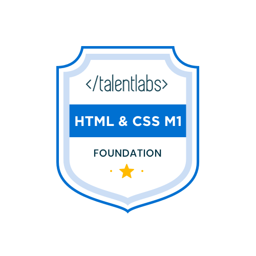 M1 in HTML & CSS